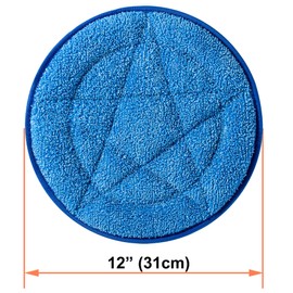 HHQ Microfiber Carpet Bonnet Pads Compatible with Oreck Orbiter Pads and Brushes, 12" & 13" Floor Buffer Pads, 2 Pack