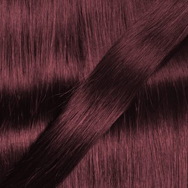 hair2heart Micro Ring Hair Extensions | 100% real Micro Loop human hair | Micro Beads Extension | straight Hair |#55/66, Light Brown Intensive Violet-Intensive | 1 grams per strand | 20 inch