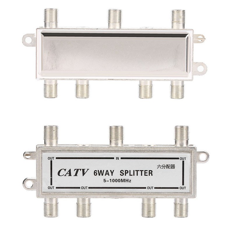 Wendry 6 Way Coaxial Cable Splitter, 5-1000MHz CATV TV Antenna