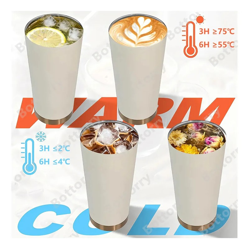 2Pcs Termo 530ml40oz para uso dual fríocaliente Termo de Café