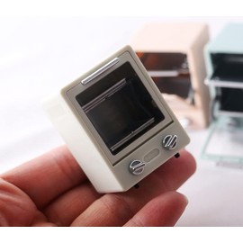 Miniature Microwave Dollhouse Oven Kitchen Furniture 1 12 Scale Accessories Mini House Oven Model Miniatures Plastic Mini Kitchen Appliance DIY Accessory Decoration (White)