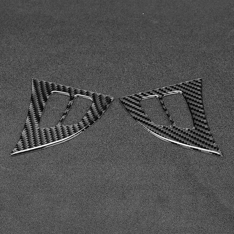 2Pcs/Set Carbon Fiber Steering Wheel Frame Cover Trim Left Hand