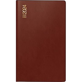 rido/idé Gillet 2024 Monthly Calendar 2 Pages = 1 Month Sheet Size 7 x 11.8 cm Bordeaux