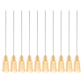 PATIKIL 23Ga x 2 Inch Dispensing Needle Tips, 10Pcs Stainless Steel and Plastic Glue Needle Tube Blunt Tips with Luer Lock for Glue Oil Applicator, Yellow