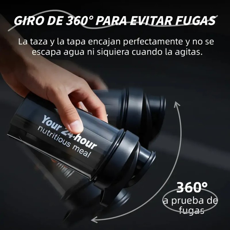 2pcs Shaker Proteína 500ml Con Esfera Mezcladora Genérico