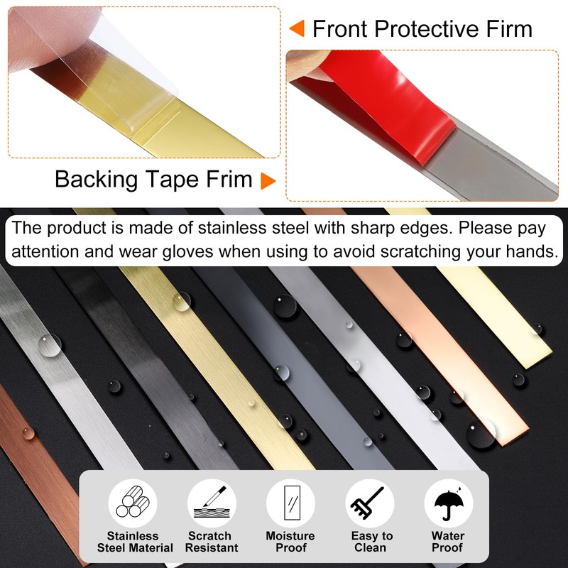 HARFINGTON 16.4ft x 0.98" Wall Trim Peel and Stick Molding