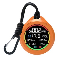 Prodolita 6-in-1 Portable Oxygen Gas Meter with CO | Altitude | Air Pressure | Temperature | Humidity - Environment Sensor for Hiking, Camping, RVs and Outdoor Enthusiasts