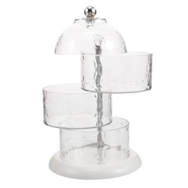 WOONEKY Chic Plastic Storage Case for Cosmetics Compact Vanity and Dressing Table Organizer Modern and Durable Design for Makeup and Accessories