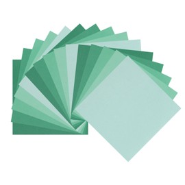 DMiotech 50 Sheets 6x6 Inch Origami Paper Large, 7 Colors Green Square Origami Paper Easy Fold Double Sided Colored Paper for DIY Arts and Crafts