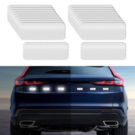QZTYTY 20PCS Warning Reflective Stickers, Car Stickers and Decals, Night Visibility Reflective Decal Waterproof Self Adhesive Stickers, Universal Car Exterior Accessories for Car Truck Bike (White)