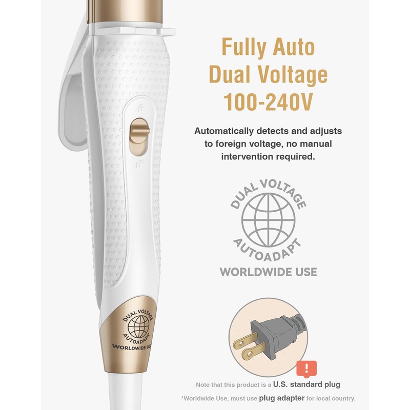 Europe Travel Curling Iron Mini: Dual Voltage Curling Iron for