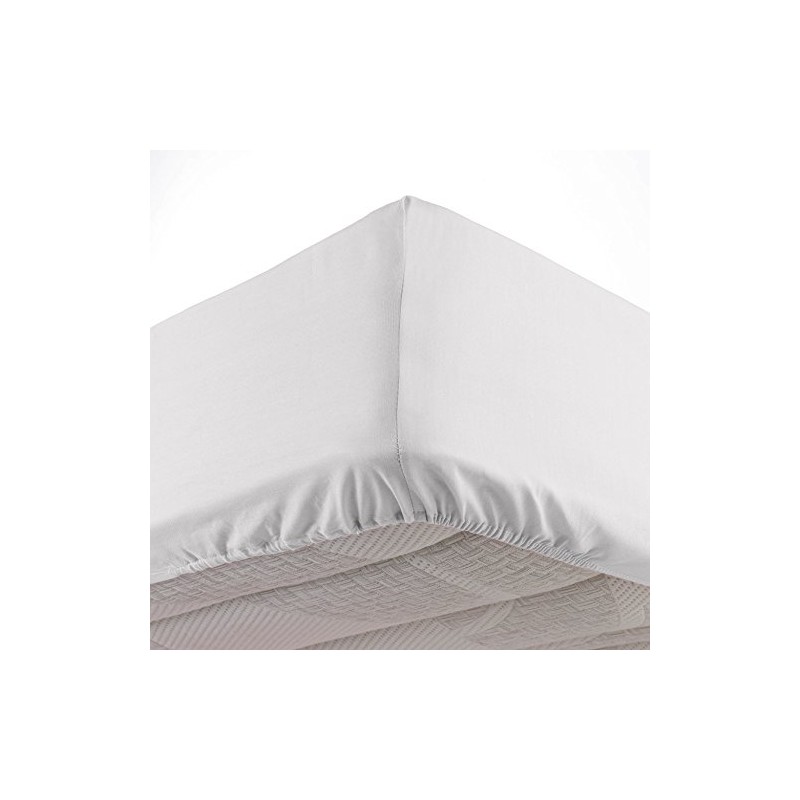douceur d'intérieur, Oscar White Microfibre Fitted Sheet 160 x 200