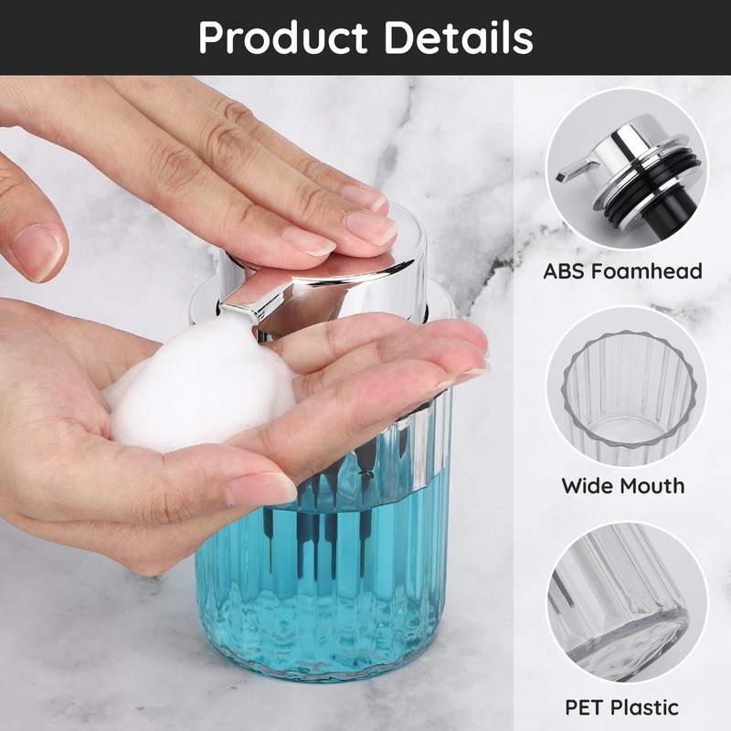 Segbeauty Foaming Soap Dispenser, 2Pcs 300ml Shampoo and Conditioner Dispenser,