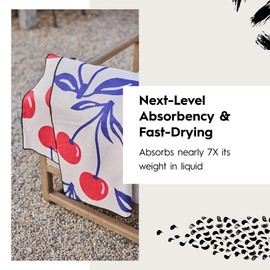 GEOMETRY Microloop Beach Towel - Premium Sand Resistant Beach Towels w/Hang Loop - Absorbent, Fast-Drying, Lightweight & Compact Swim Towel - Earth and Sea, 31" x 65", 1-Piece