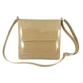 Loni Womens Cool Synthetic Patent Leather Crossbody Shoulder Bag Medium Size Handbag