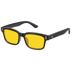 CARFIA Anti Glare Night Driving Glasses for Men and Women, Safety HD Yellow Nighttime Fishing Sports Glasses