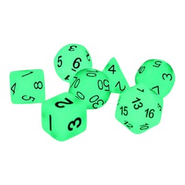 DND Dice - Glow-in-the-Dark DND Dice Set (7-Piece) - Luminous RPG Dice - Fluorescent & Luminous in the Dark