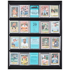 MCS 16x20 Inch Collector Card Wall Display, Holds 20 Sports Cards, Black (52894)