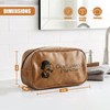 GEEZY PU Leather Mens Toiletry Bag - Travel Wash Bag