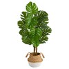 Nearly Natural 4ft. Monstera Artificial Tree in Boho Chic Handmade