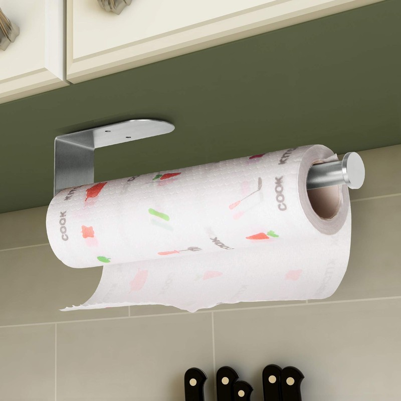 Paper Towel Holder Under Cabinet, OBODING, Self Adhesive or Drilling,