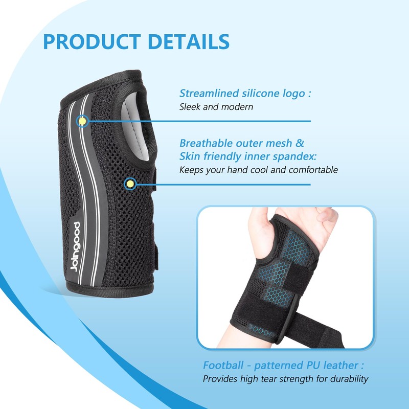 joingood Wrist Brace for Work, Adjustable Support Splint for Men