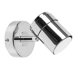 MiniSun | Modern Polished Chrome Single Wall Spotlight Fitting | Outdoor Wall Lights, Home Décor & Improvement Essential