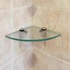 Dulles Glass 10" x 10" Quarter Round Floating Glass Shelf