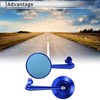 RATCHROLL 1 Set Universal Motorcycle Rear View Mirrors Adjustable Bar