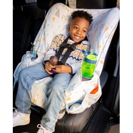 Niko Easy-Wash Children's Car Seat Cover & Liner - 100% Cotton Jersey - Owl Cream/Multi - Fits Most Toddler Car Seats - Universal Fit - Waterproof SEAT Bottom - Machine Wash and Dry