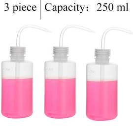 KOMUNJ 3 Pack 250ml Safety Wash Bottle with Narrow Mouth, Cap for Lab，Plant Watering, Tattoo Wash