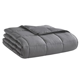 Soft Thick Weighted Blanket (Dark Grey,60"x80"-20lbs) Queen Size Cooling BreathableMicrofiber Material with Glass Beads Big/Heavy Blanket for Adult All-Season Summer Fall Winter