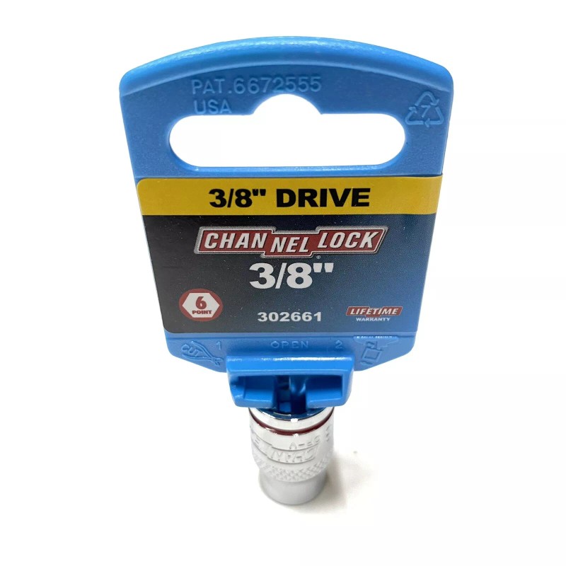 CHANNEL LOCK 3X CHANNEL LOCK SOCKET 3/8” DRIVE 3/8" NEW