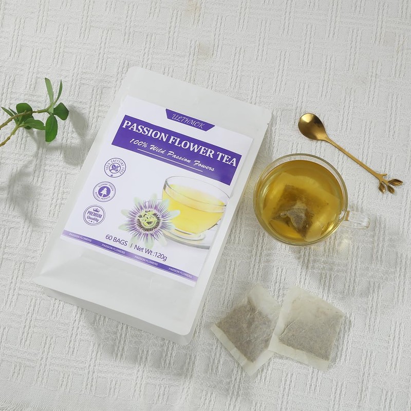 60 Premium Passion Flower Tea Bags, Made with 100% Natural