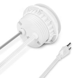 BTU Desktop Power Grommet with USB, 3 inch Hole Recessed Power Outlet, Flush Mount Power Strip Outlet with 2 AC Outlet & 2 USB Ports & 1 CAT6 & 10ft Power Cords for Table, Office, Home, Hotel, White