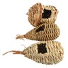 3Pcs Hummingbird House Small Grass Hanging Hand Woven Hummingbird House
