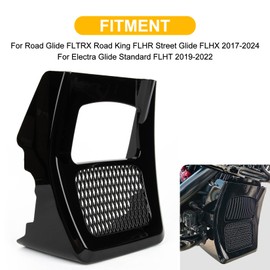 PSLER Fairing Front Chin Spoiler Cover - for Road Glide FLTRX Road King FLHR Street Glide FLHX 2017-2024 and for Electra Glide Standard FLHT 2019-2022,Vivid Black