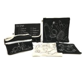 Cosmetic Bags for Women Toiletry Makeup Carry On Bag Train Case Set of 5 Tote Bags Travel