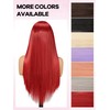 topshe Red Lace Front Wigs for Women,13x4 HD Lace Long