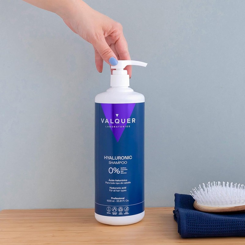 VALQUER Pack Shampoo y Mascarilla Ácido Hialurónico 1 L +