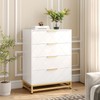Garvee ​​White 4-Drawer Dresser for Bedroom & Closet Tall Chest