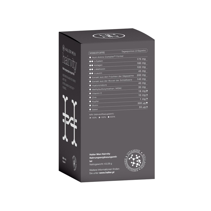 Halier Hairvity is a comprehensive product with Collagen + Amino-Complex