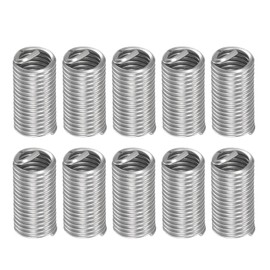 HARFINGTON 10pcs Wire Thread Inserts M8 x 1.25 3D 304 Stainless Steel Helical Coiled Wire Threaded Sleeve