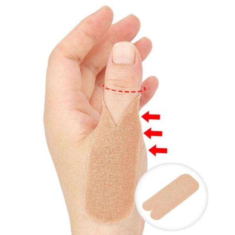 남녀공용 손가락밴드 염좌방지밴드 방수밴드 10매입 손가락염좌 밴딩테이프 핑거테이핑 Unisex Finger