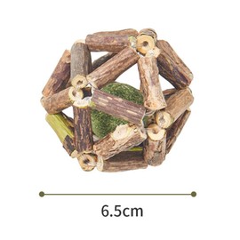 Seully 2 Pcs Cat Toy Mint Ball,Teeth Grinding Chew Catnip Toys for Cat,Natural Wood Rolling Exquisite Ball, Chasing Toy Supplies,Increasing Appetite and Cleaning the Mouth,Pet Teeth Cleaning Toy