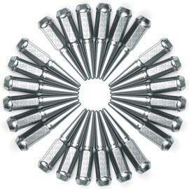 Set of 24 Chrome Spiked Lug Nuts - 14 x 2.0mm - Fits Ford F150, F250, F350, Excursion, Expedition, Lincoln Mark LT, Navigator [5296B85]