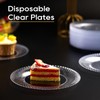 FOCUSLINE 7 Inch Clear Plastic Plates, 100 Count Disposable Heavy