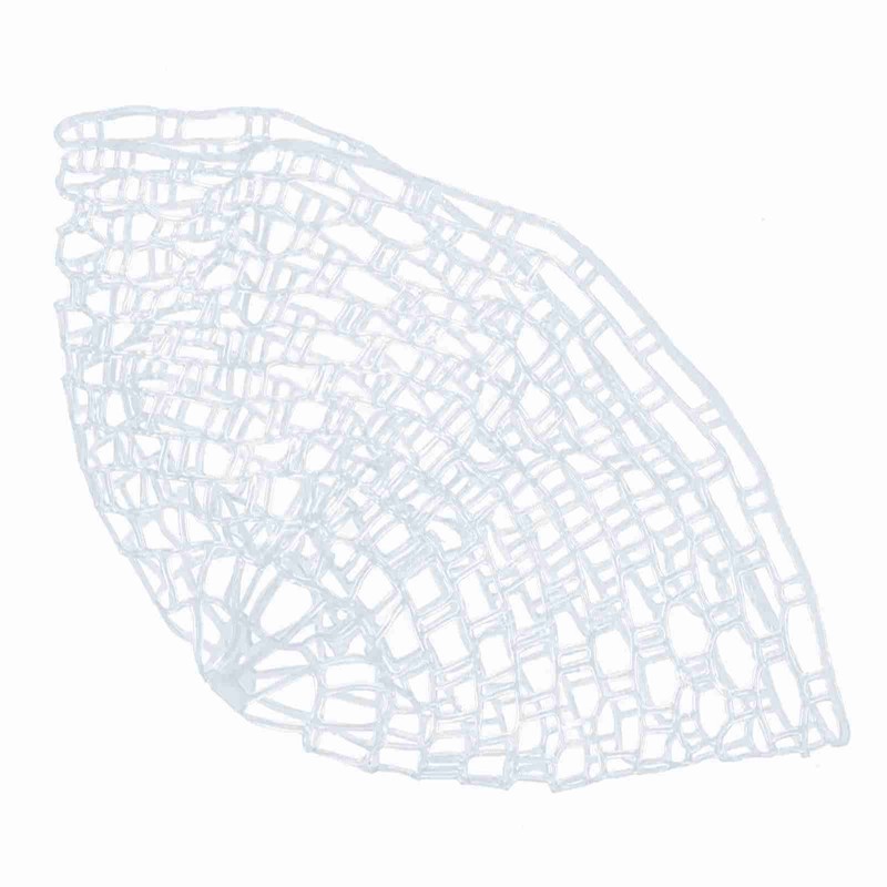 Outdoor Fly Fishing Landing Net Clear Rubber Replacement Mesh Bag(Mudium)