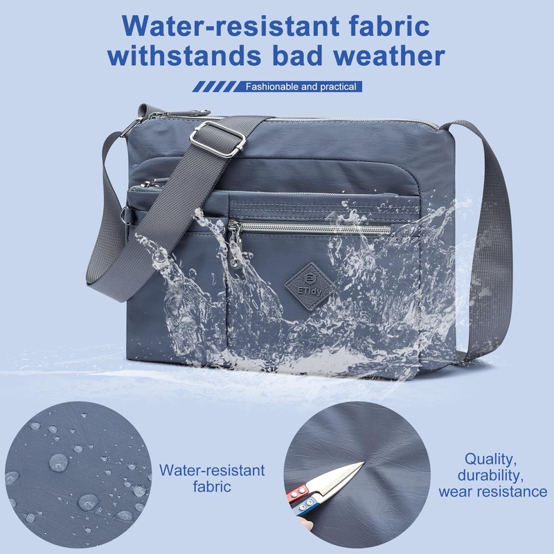 ETidy Crossbody Bag For Women Waterproof Lightweight Casual Shoulder Handbag