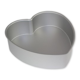 PME HRT103 Professional Aluminum Heart Cake Pan, 10 x 3-Inch, Standard, Gray